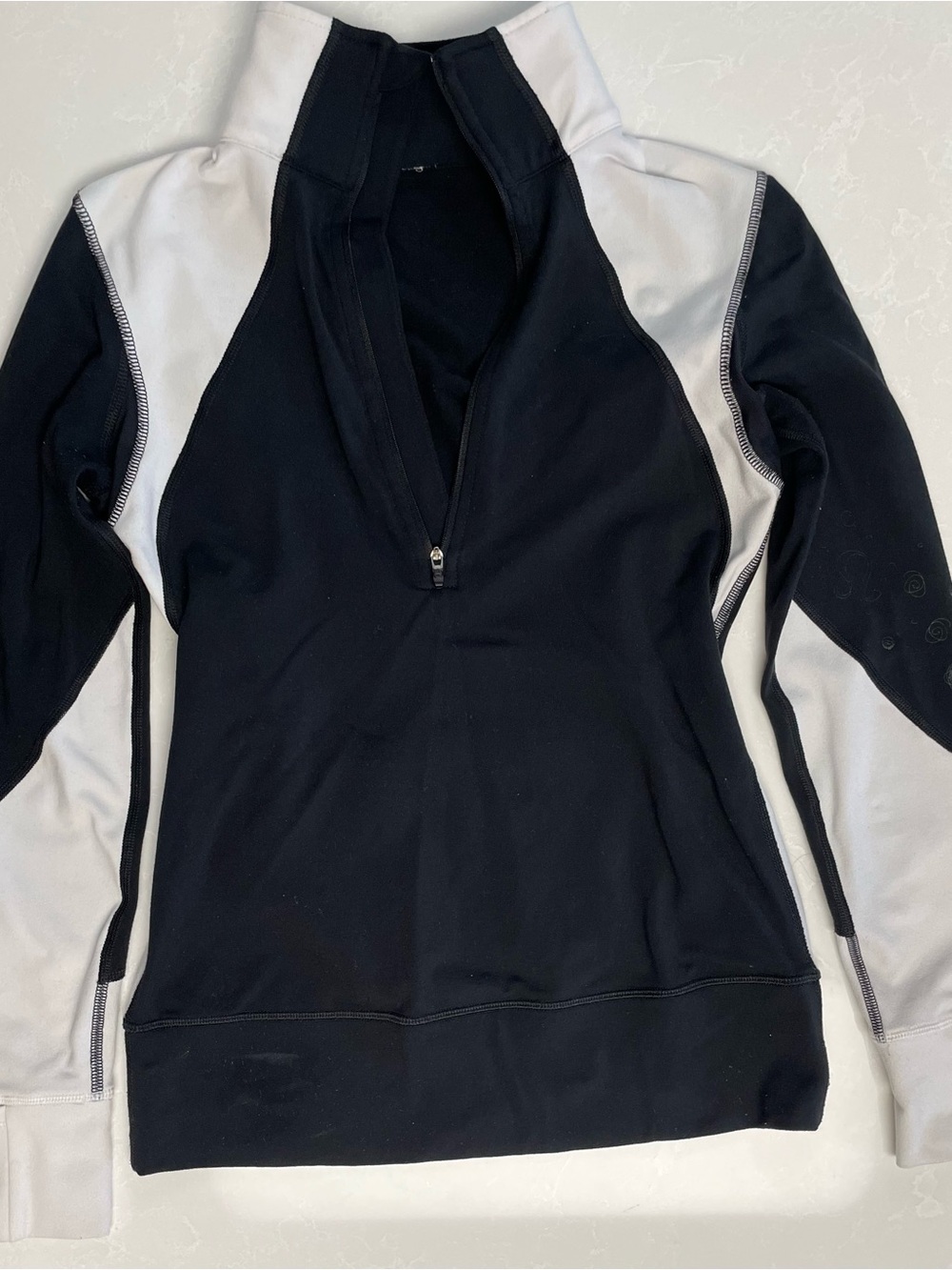 lululemon athletica Black and White Quarter-Zip Pullover Sweater